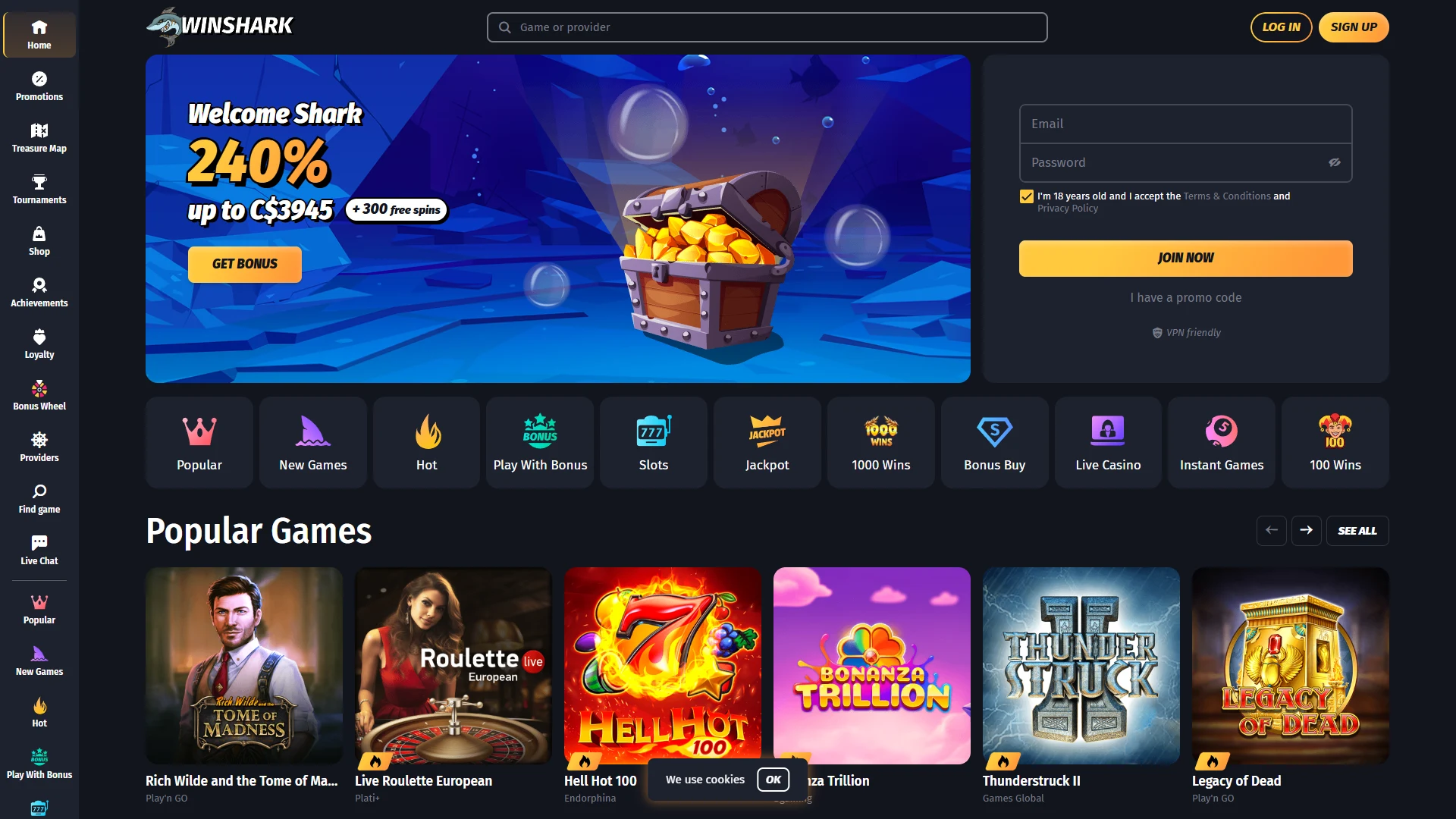 Winshark homepage